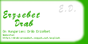 erzsebet drab business card